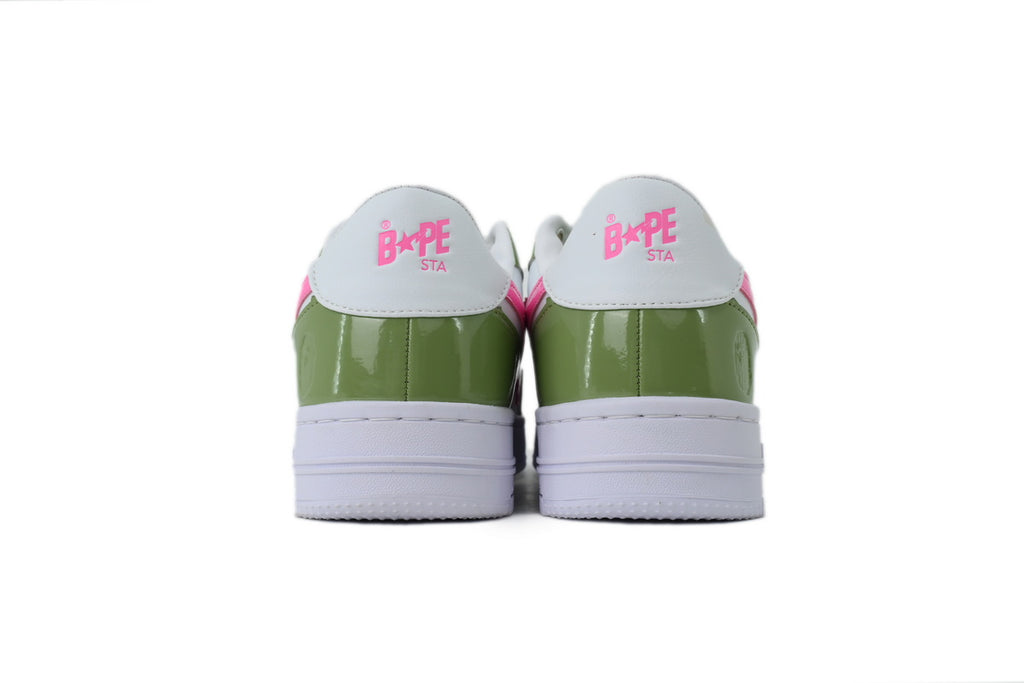 Green & Pink Low-Top Sneakers