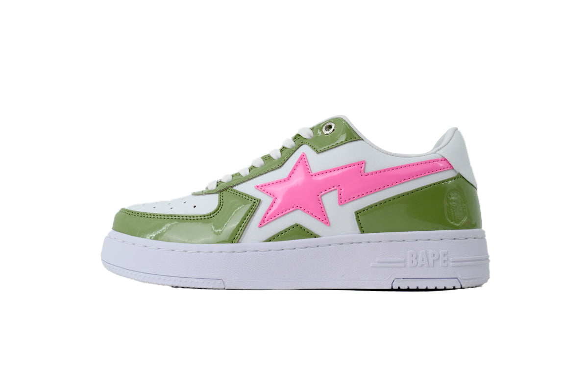 Green & Pink Low-Top Sneakers