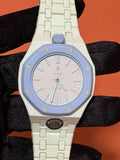 AP x Swatch Royal Oak Watch – White & Lavender